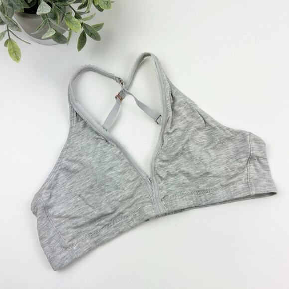 Skarlett Blue Grey Racerback Bralette Size Medium - Picture 1 of 5